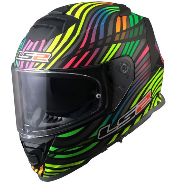 Ls2 Storm 2 Power Kapalı Kask Mat Siyah-gökkuşağı