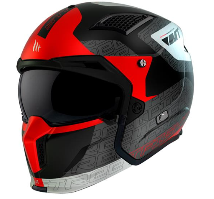 Mt Streetfıghter Sv S Totem B15 Çene Çıkartılabilir Kask Mat İnci Kırmızı