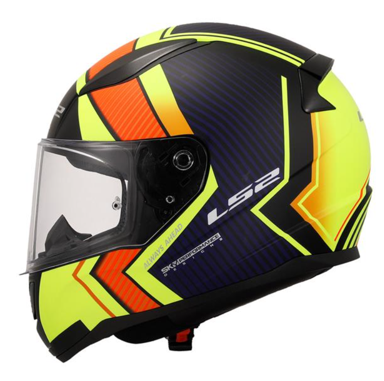 Ls2 Rapıd 2 Extra Kapalı Kask Mat Neon Sarı - Navy Mavi