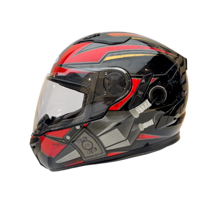 Zeus Zs-813a An36 Kapalı Kask Siyah-kırmızı