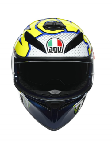 Agv K3 Sv Multı Kapalı Kask Bubble Mavi-beyaz-sarı
