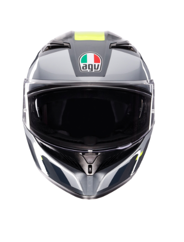 Agv K3 Shade Kapalı Kask Gri-neon Sarı