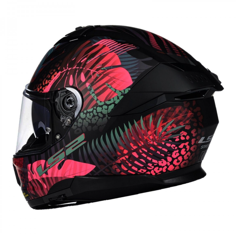 Ls2 Stream 2 Jungle Kapalı Kask Mat Siyah-mavi-pembe