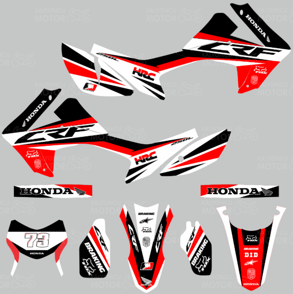 Honda CRF 250 L HRC Design Sticker Set Siyah 73
